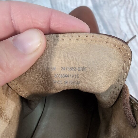 Frye Brown Leather Lace-Up Ankle Boots – Women’s Size 7.5M - Picture 7 of 11